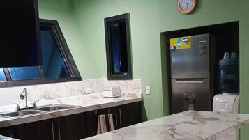 Microwave, oven, coffee/tea maker, toaster