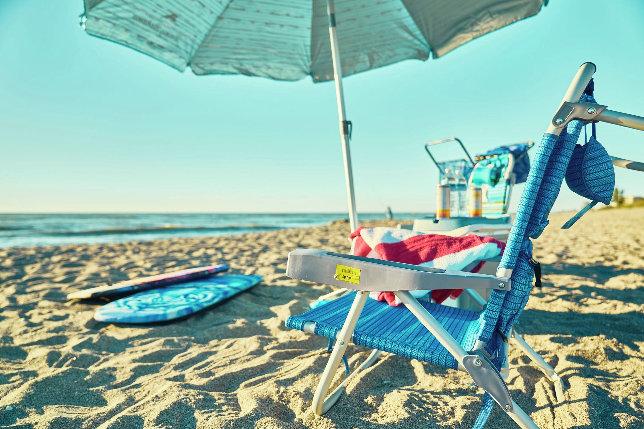 Sun loungers, beach towels