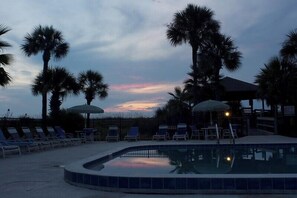 A heated pool - Beautiful Ocean Views & Coastal Comfort at Ocean Villas 16 (St. Augustine)