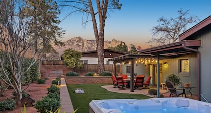 Experience luxury at Sedona Uptown Stroll, a 3-bed, views 90 second walk Uptown!