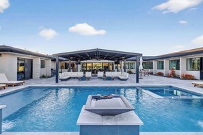 Outdoor pool, a heated pool - Massive Resort • Slps 28 l Pool & Spa | Near Golf (Scottsdale)