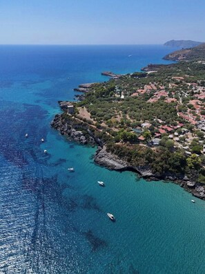 Aerial view - Sea view room with private terrace (Camerota)