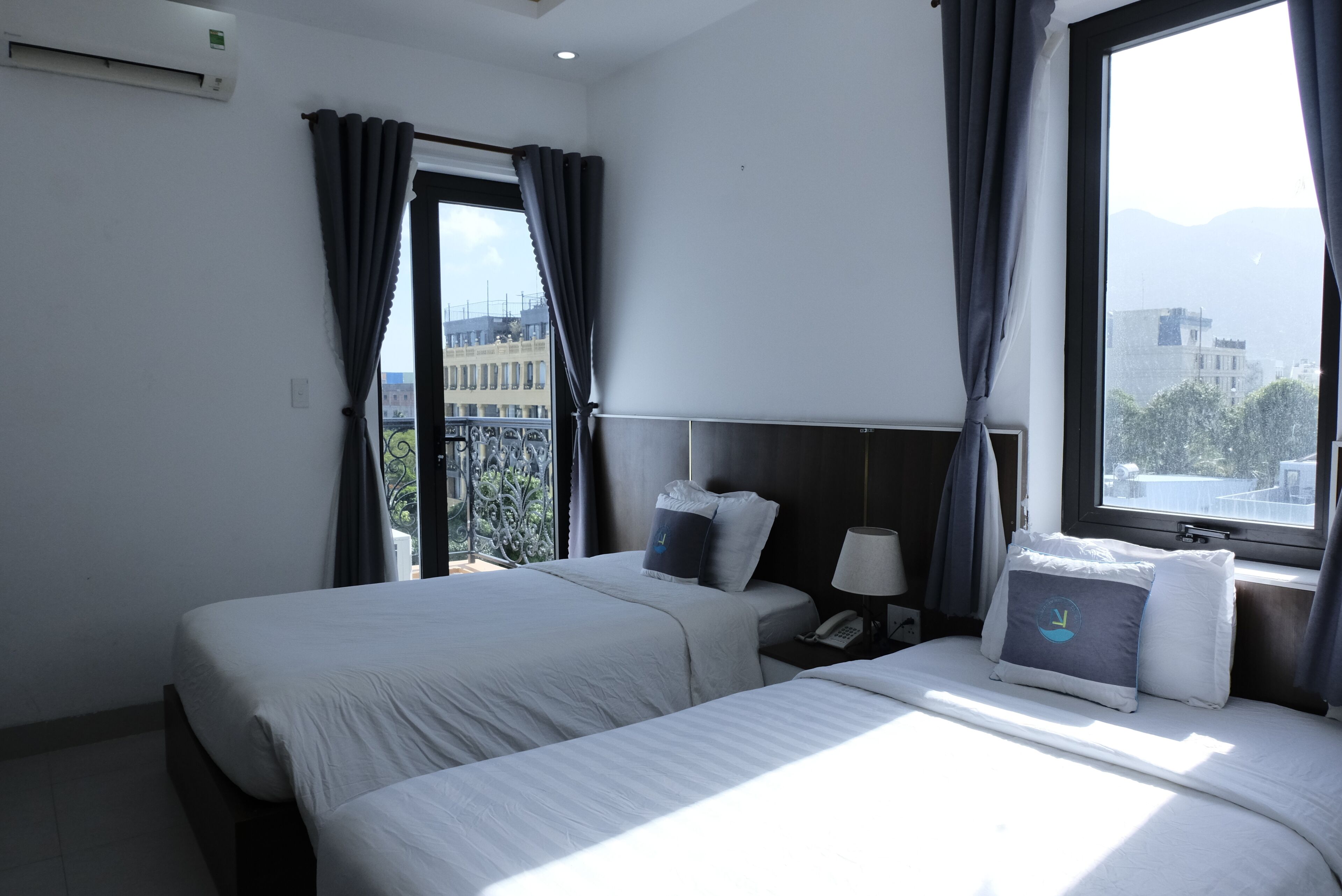 Chambre Supérieure avec lits jumeaux, vue plage