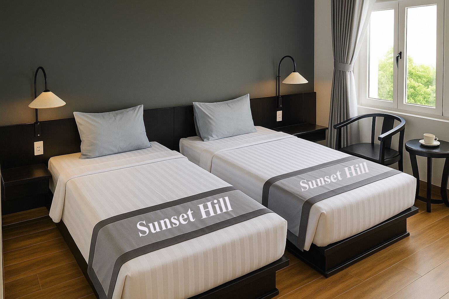 Basic Double or Twin Room, Garden View | In-room safe, desk, laptop workspace, blackout drapes