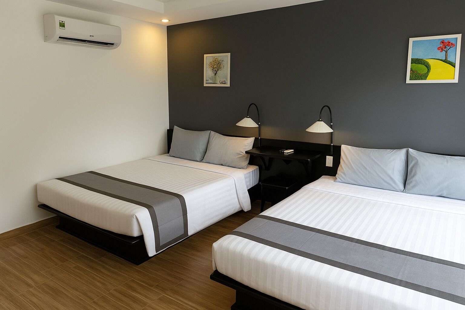 Family Quadruple Room | In-room safe, desk, laptop workspace, blackout drapes