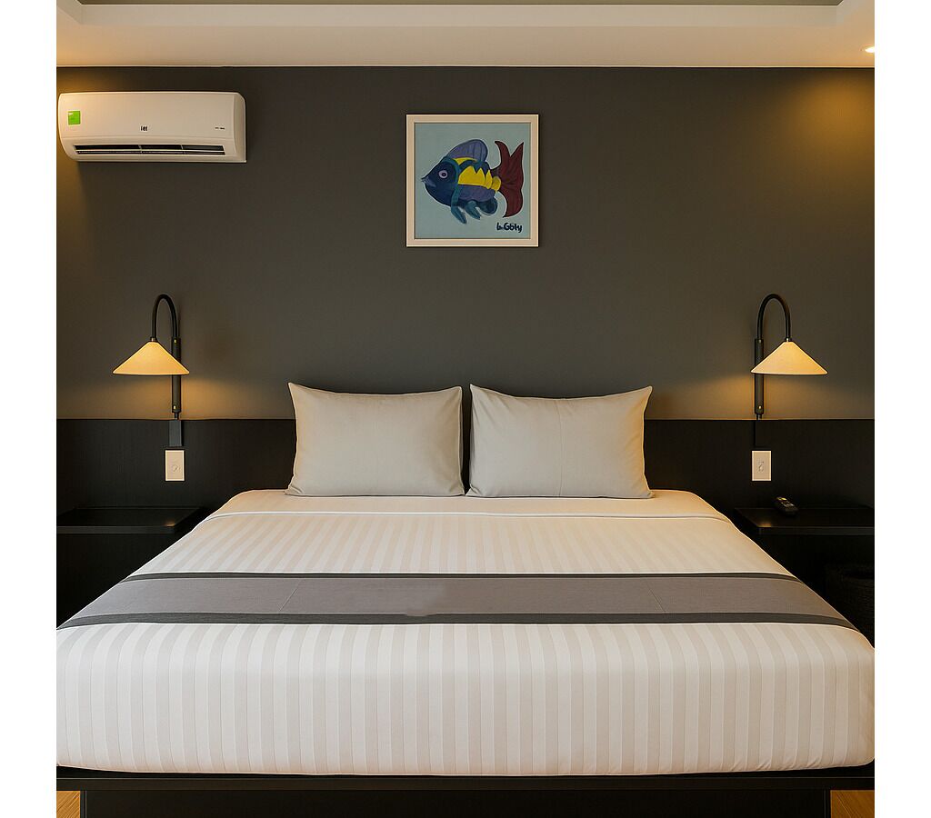 Phòng đôi Tiêu chuẩn, quang cảnh sân vườn | Két bảo mật tại phòng, bàn, khu vực làm việc phù hợp cho laptop 