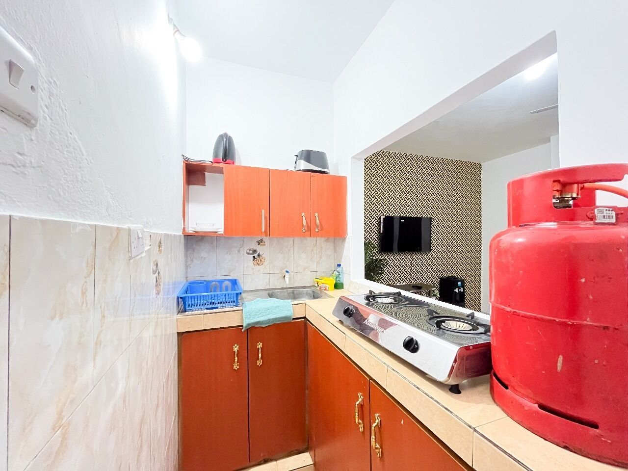 Economy-huoneisto, parveke, kaupunkinäköala | Yksityinen keittiö | Jääkaappi, mikroaaltouuni