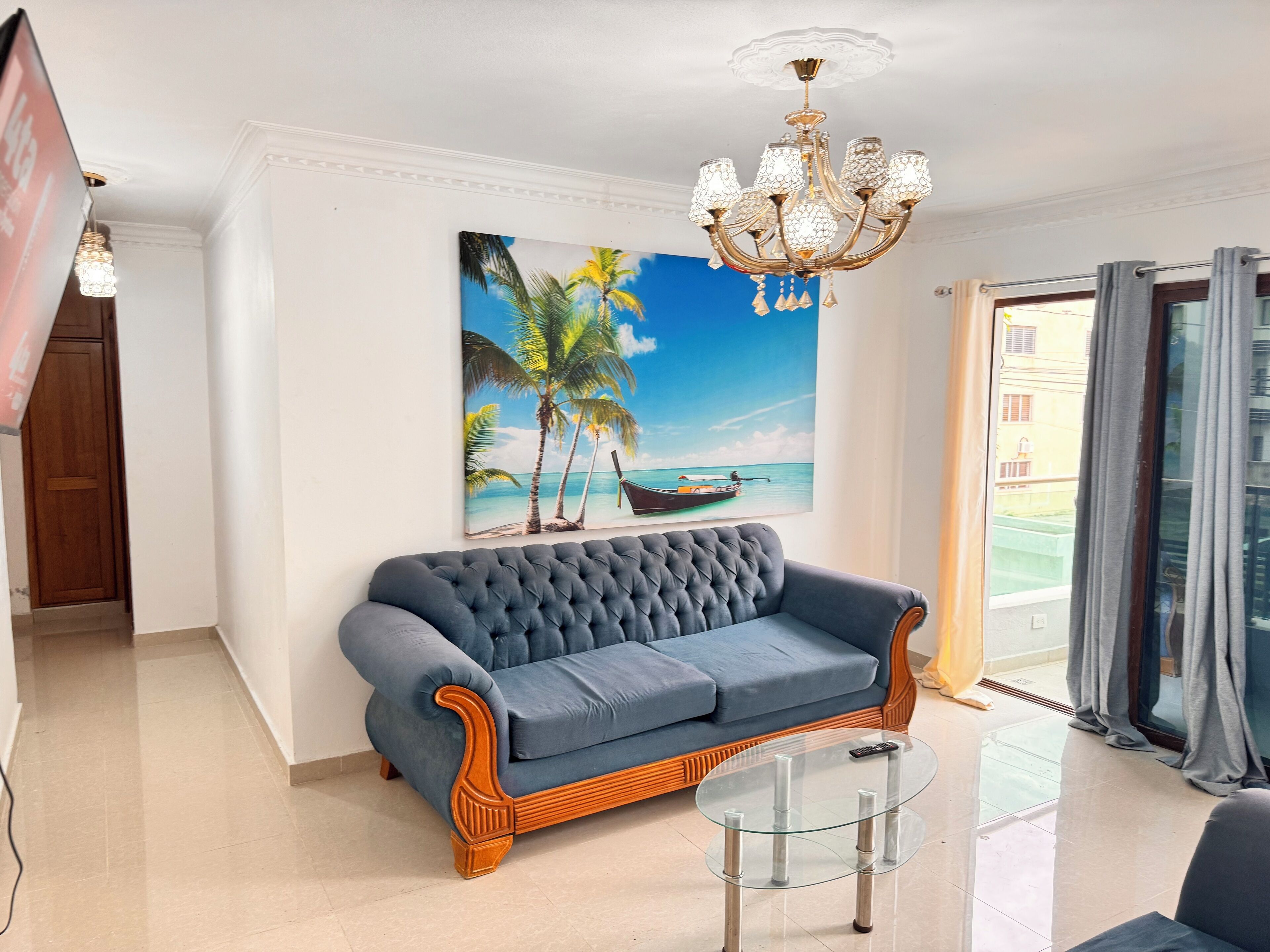 Apartment, 4 Schlafzimmer, Raucher, Balkon | Wohnzimmer