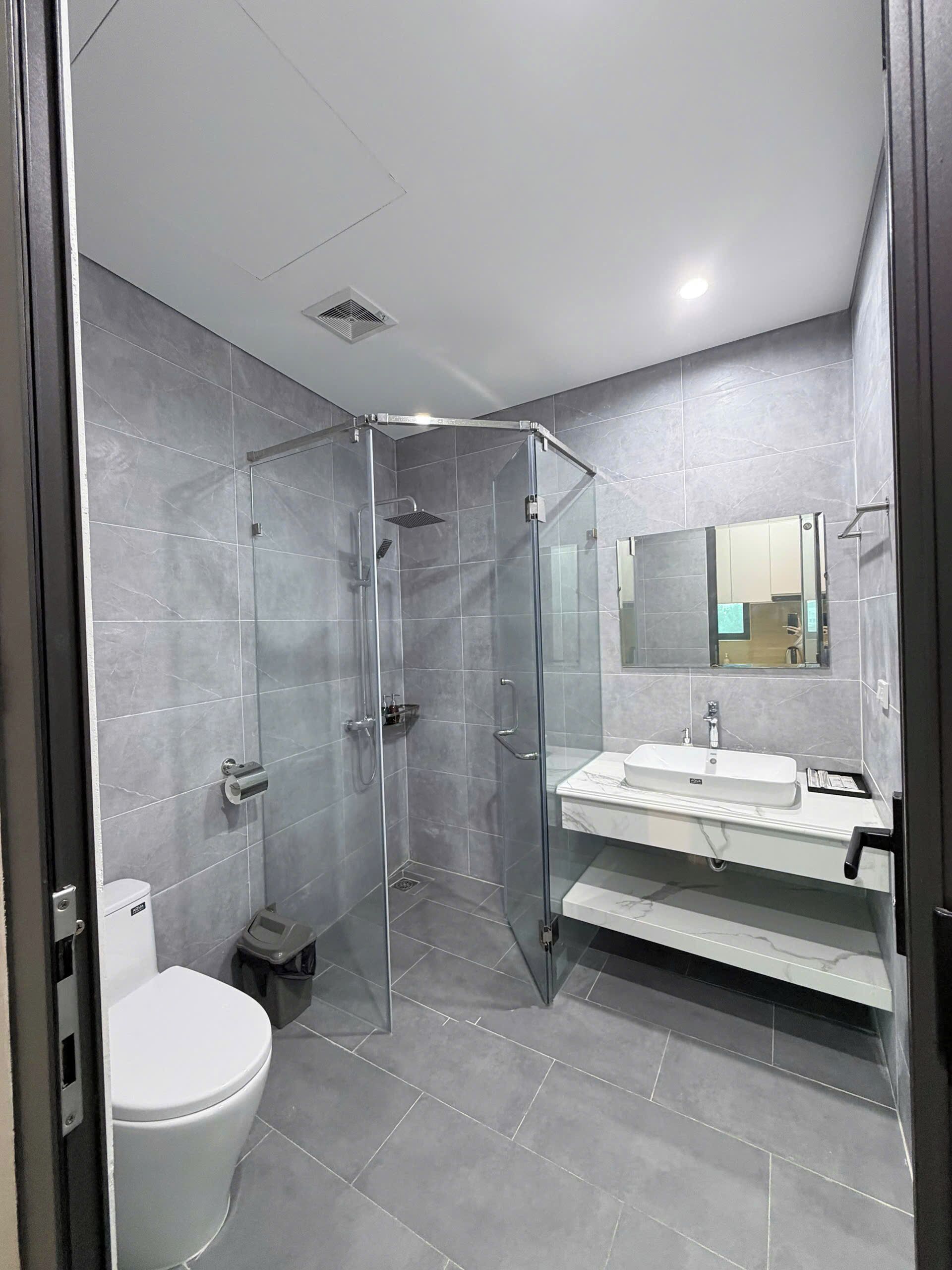 Shower, rainfall showerhead, hair dryer, bidet
