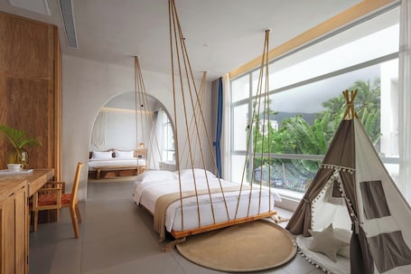 Comfort Twin Room, Courtyard View | Living area | TV. TANG House