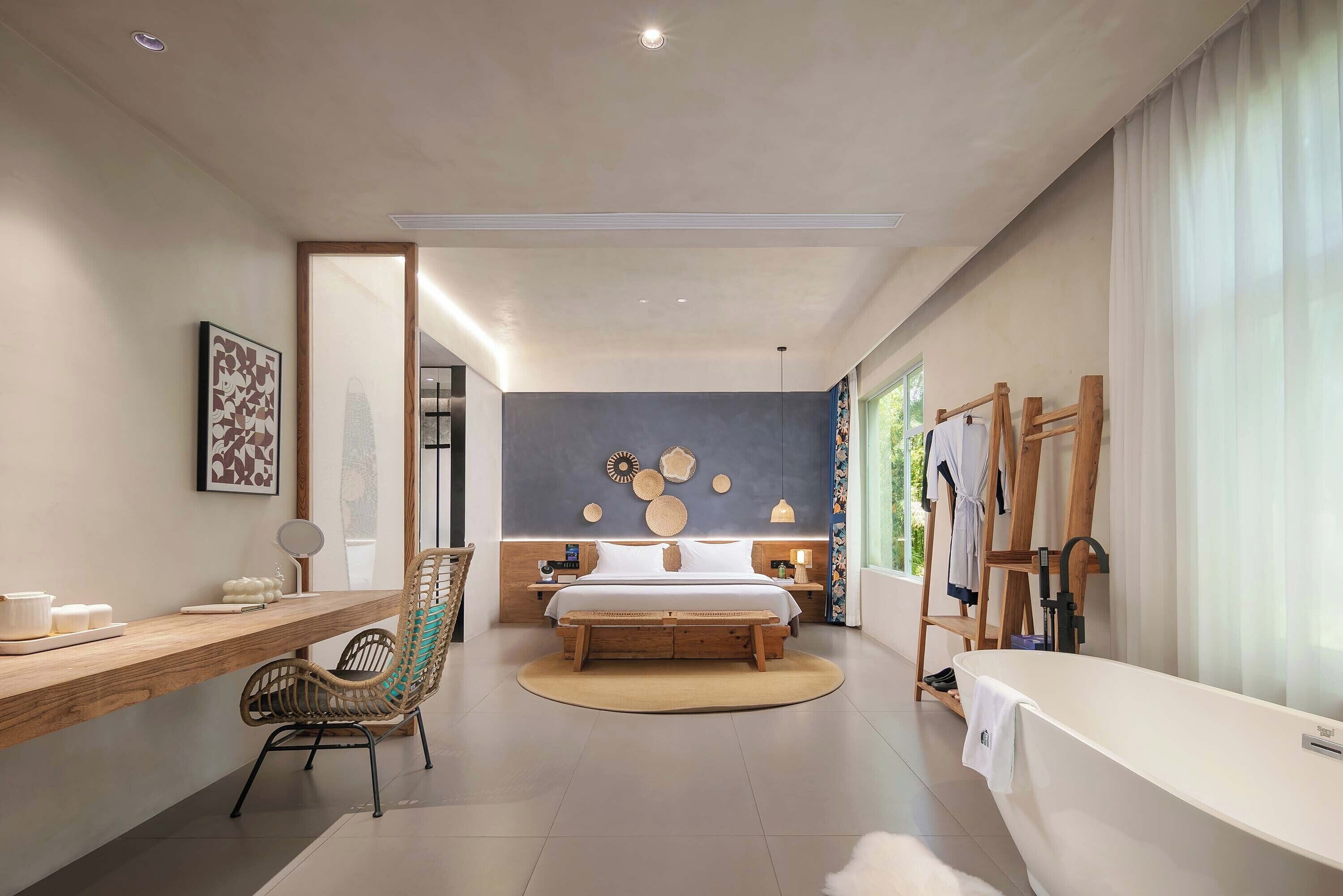 Superior Double Room, Courtyard View | Living area | TV