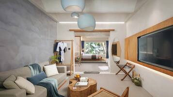 Signature-Doppelzimmer, Blick auf den Innenhof | Wohnbereich | Fernseher