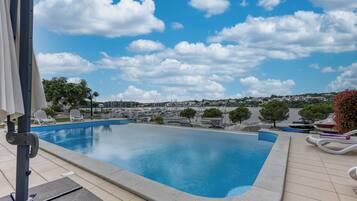 Family Apartment, Multiple Bedrooms, 2 Bathrooms (Elegant Panoramic Seaview Apartment 2) | Pool | Seasonal outdoor pool