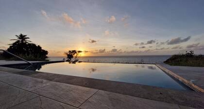 Panoramic seascape from modern, 3-bedroom villa in Hope Estate