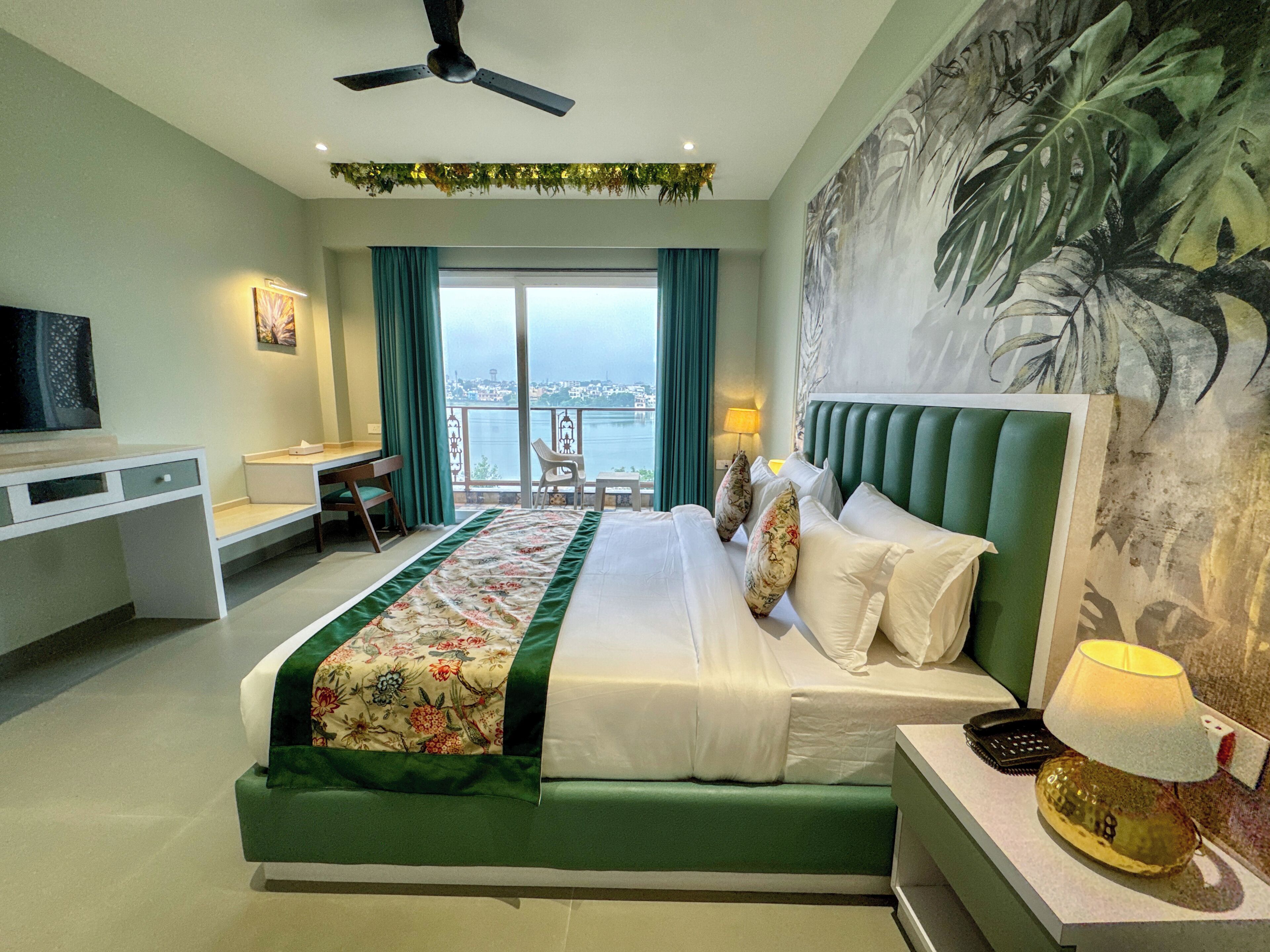 Luxury Lake View Room with Balcony | In-room safe, desk, blackout curtains, soundproofing
