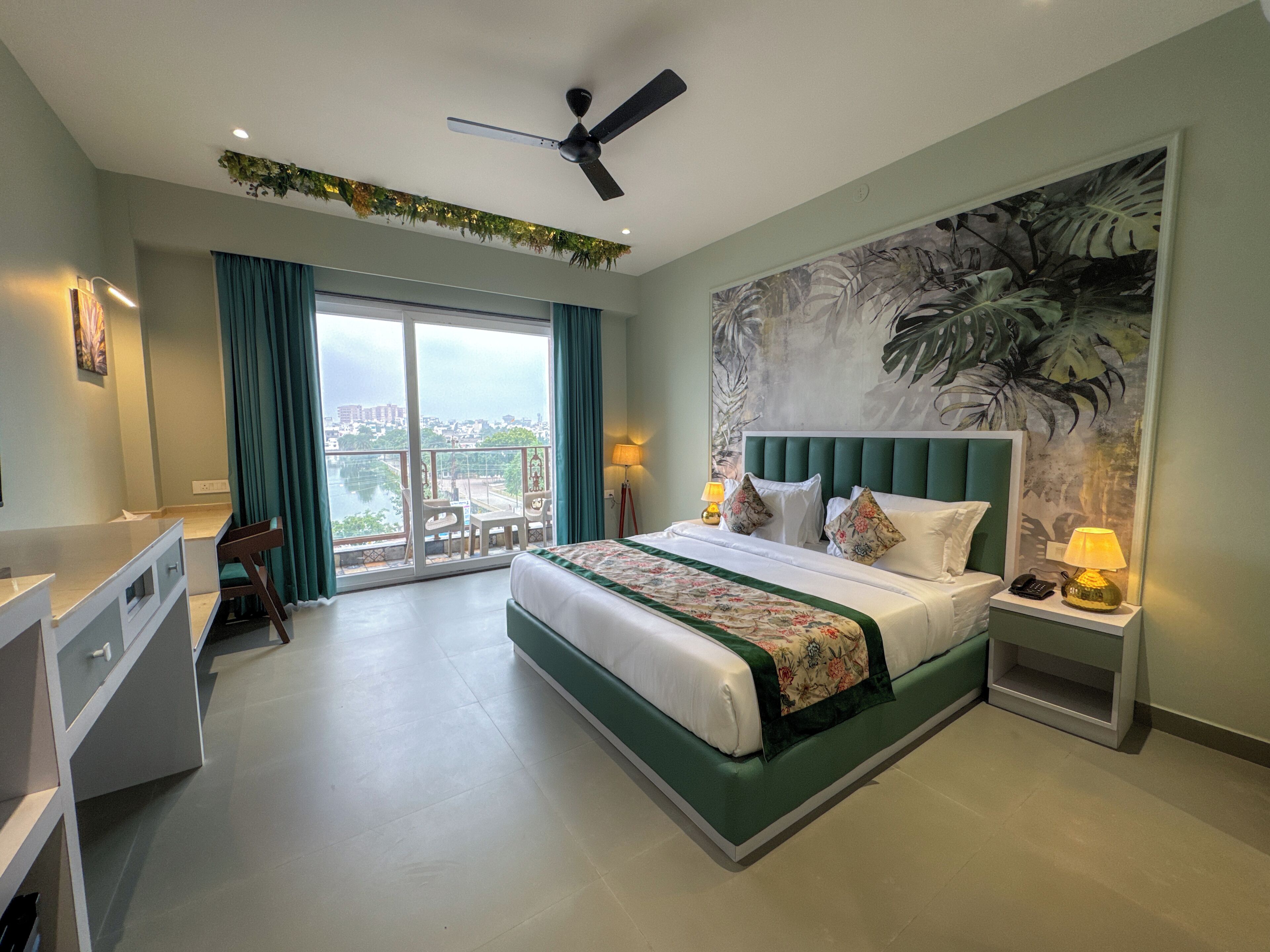 Luxury Lake View Room with Balcony | In-room safe, desk, blackout curtains, soundproofing