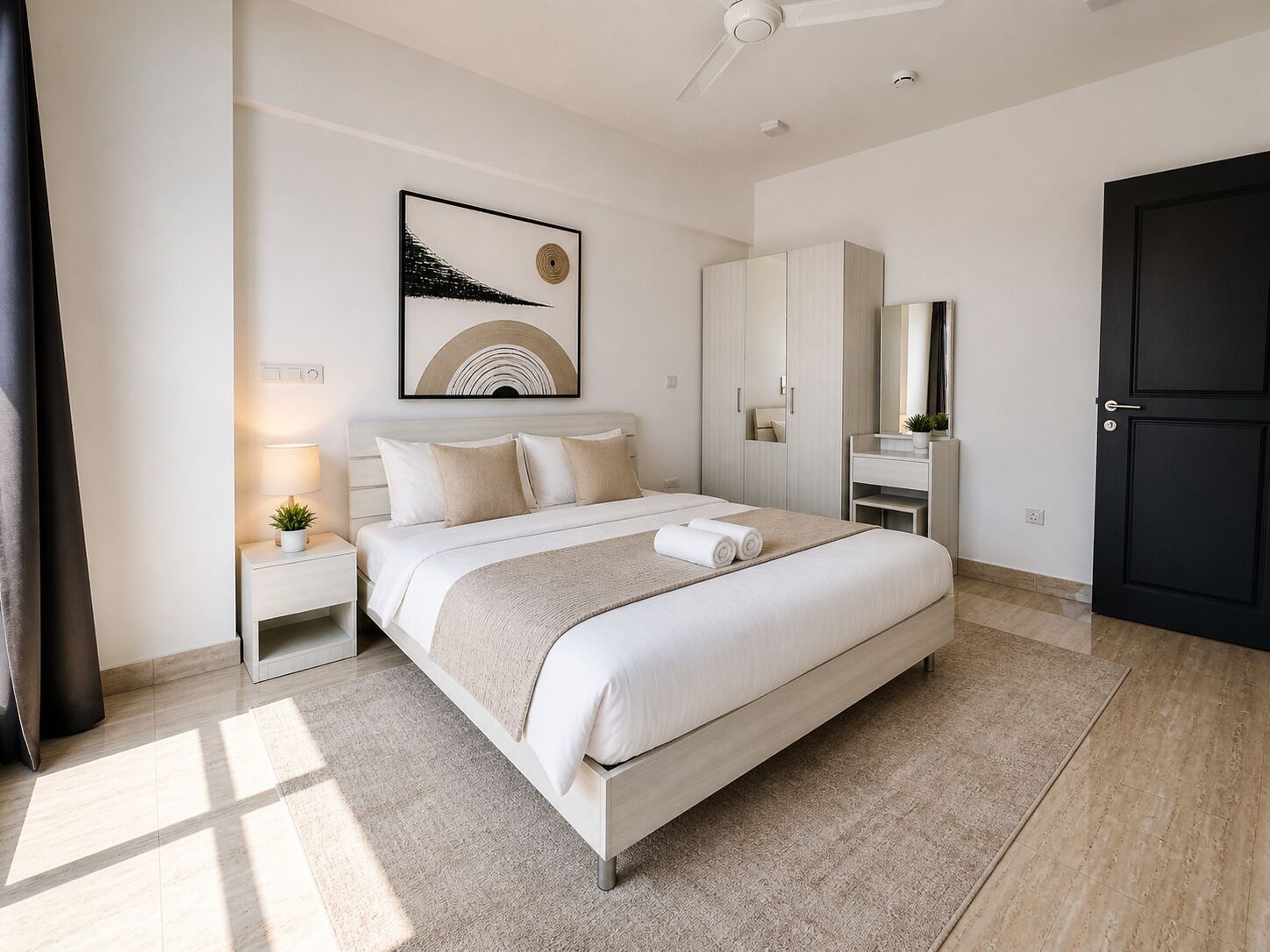 2 bedrooms, iron/ironing board, WiFi, bed sheets