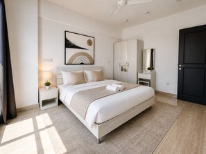 2 bedrooms, iron/ironing board, WiFi, bed sheets