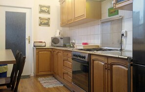 Fridge, oven, stovetop