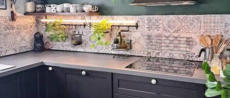 Apartment (A1) | Private kitchen | Fridge, oven, stovetop, dishwasher