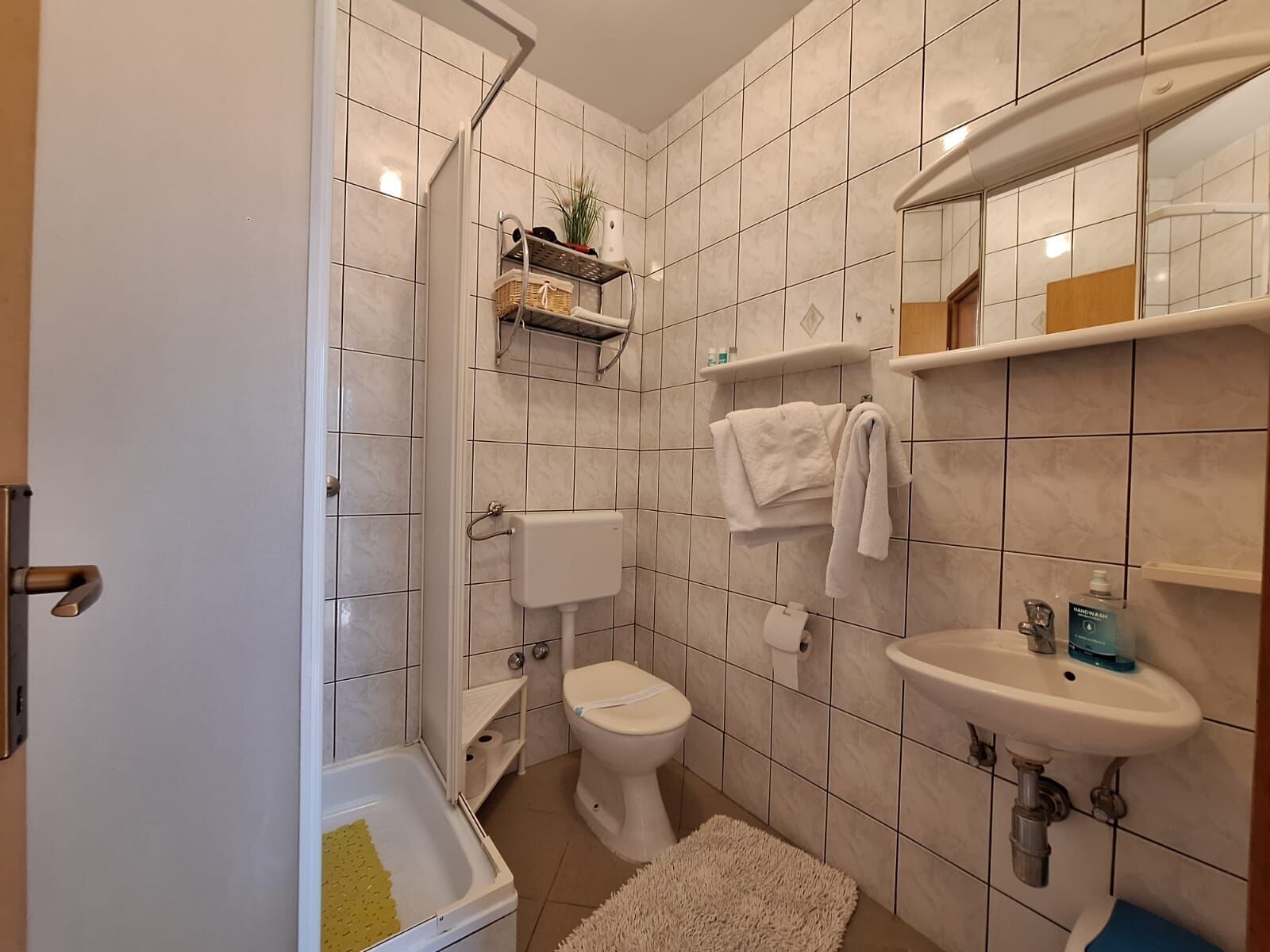 Apartment (A1) | Badezimmer | Dusche, Handtücher