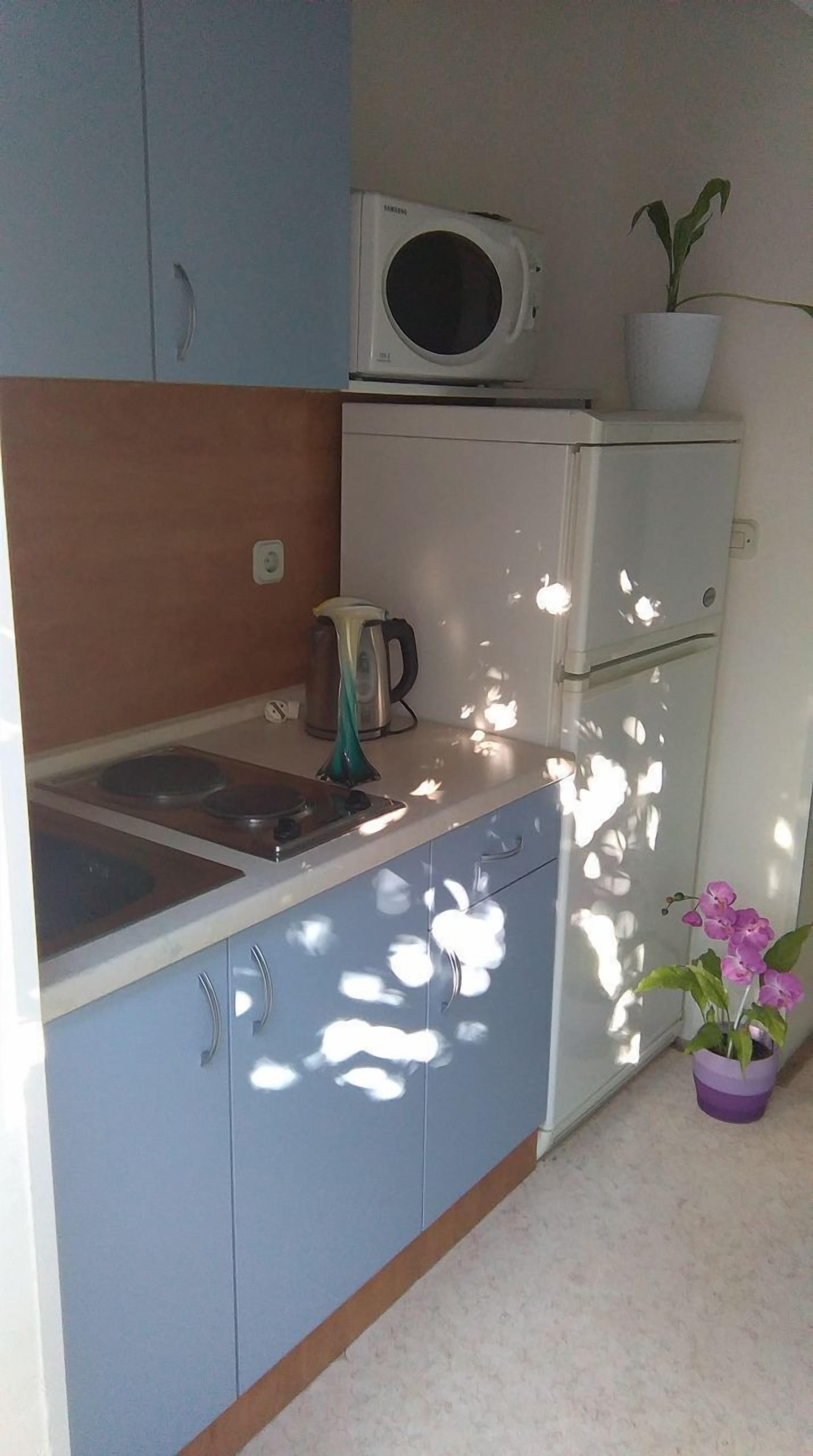 Apartment (A3) | Private kitchen | Fridge, microwave, stovetop, espresso maker