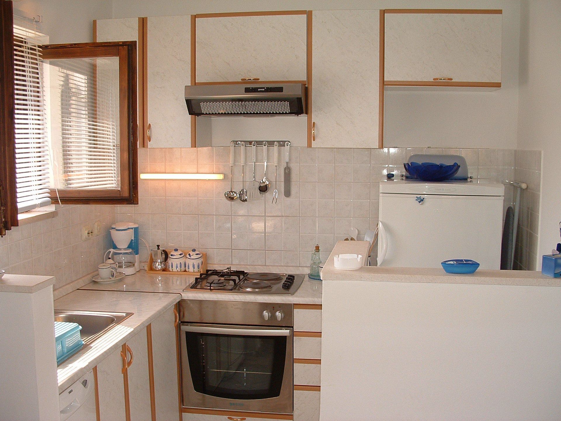 Apartment (A2) | Private kitchen | Fridge, microwave, oven, stovetop