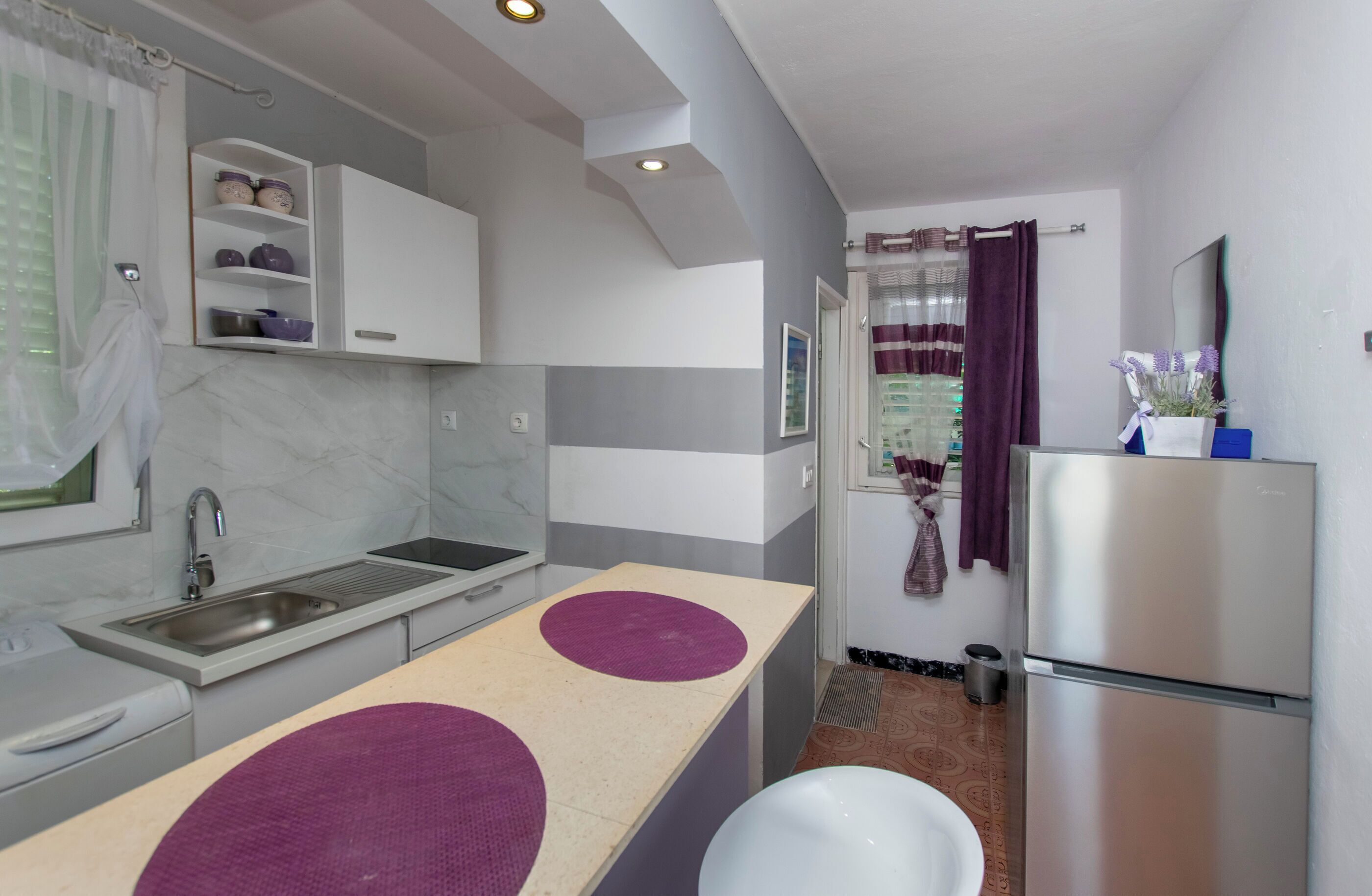 Apartment (A2) | Private kitchen | Fridge, microwave, stovetop, espresso maker