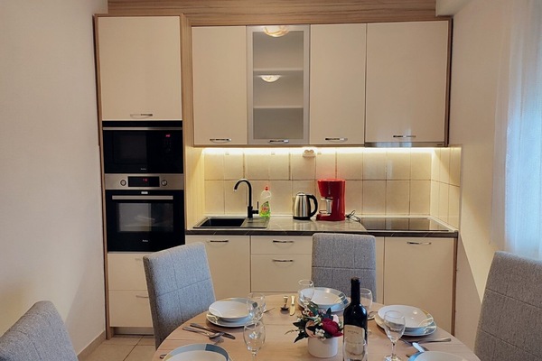 Apartment (A3) | Private kitchen | Espresso maker, fridge, stovetop, electric kettle