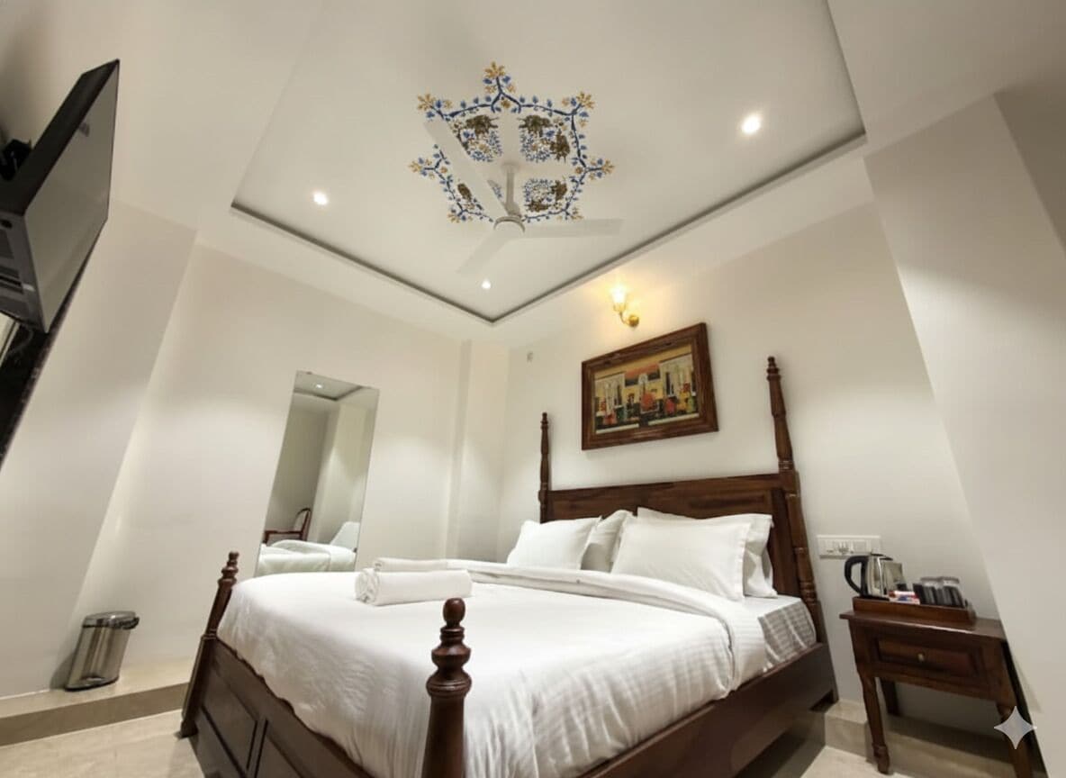 Habitación con 1 cama matrimonial o 2 individuales | Tabla de planchar con plancha y wifi gratis 