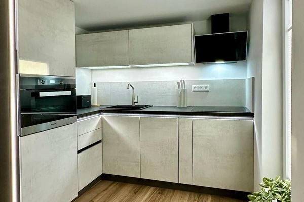 Appartement Deluxe (Tinyhouse)-Die moderne Küchenzeile im Erdgeschoss