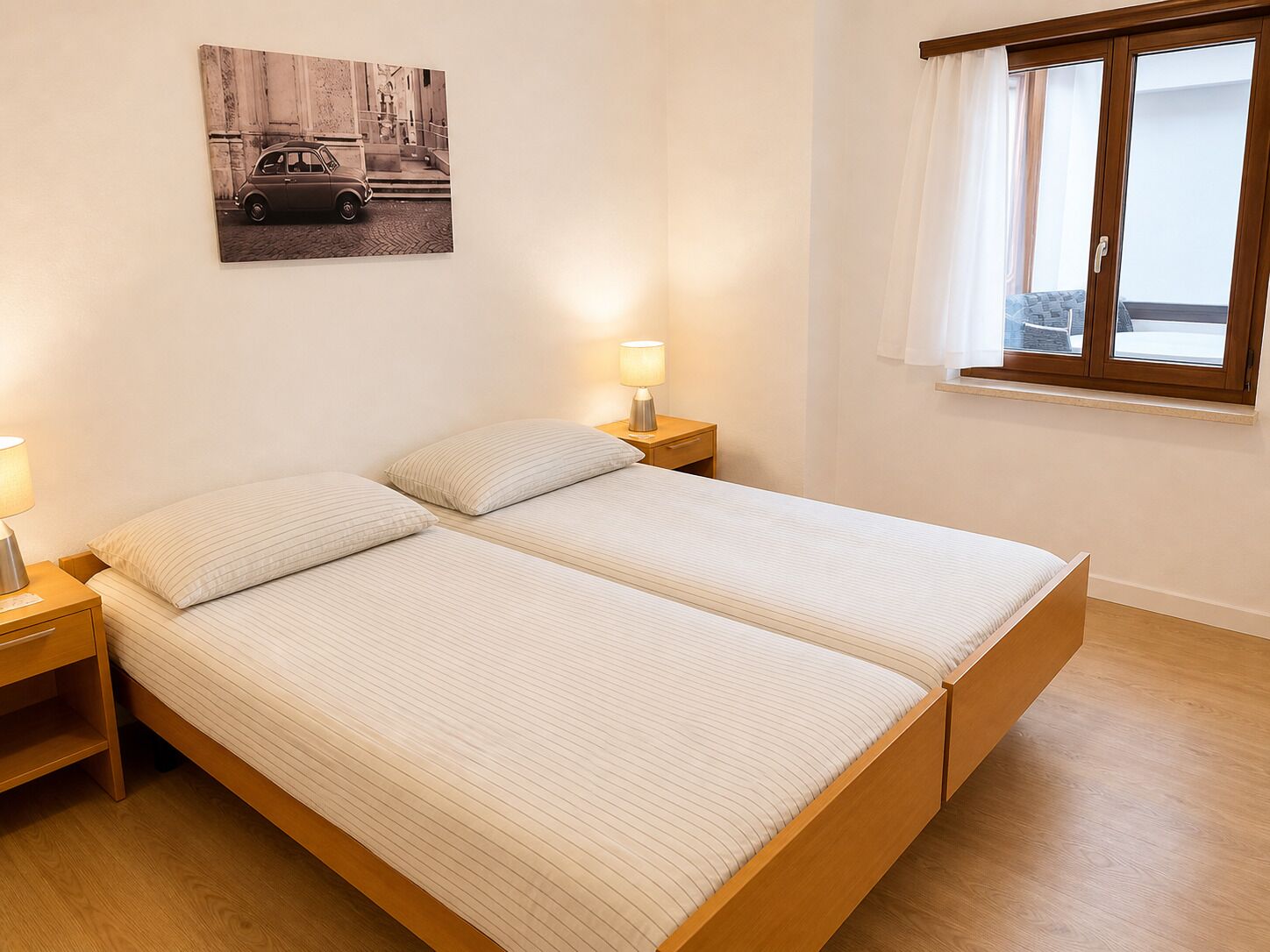 Chambre Double Deluxe, vue cour intérieure