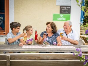 Outdoor dining - Single room (from 3 nights with half board) - Wiaz'Haus Orthofer (Sankt Jakob im Walde)