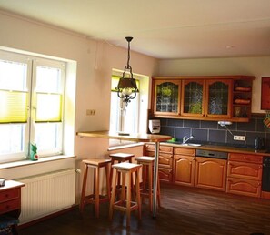 Kühlschrank, Mikrowelle, Herdplatte, Geschirrspüler