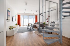 Superior-Apartment, 2 Schlafzimmer, Klimaanlage, Gartenblick | Innenbereich