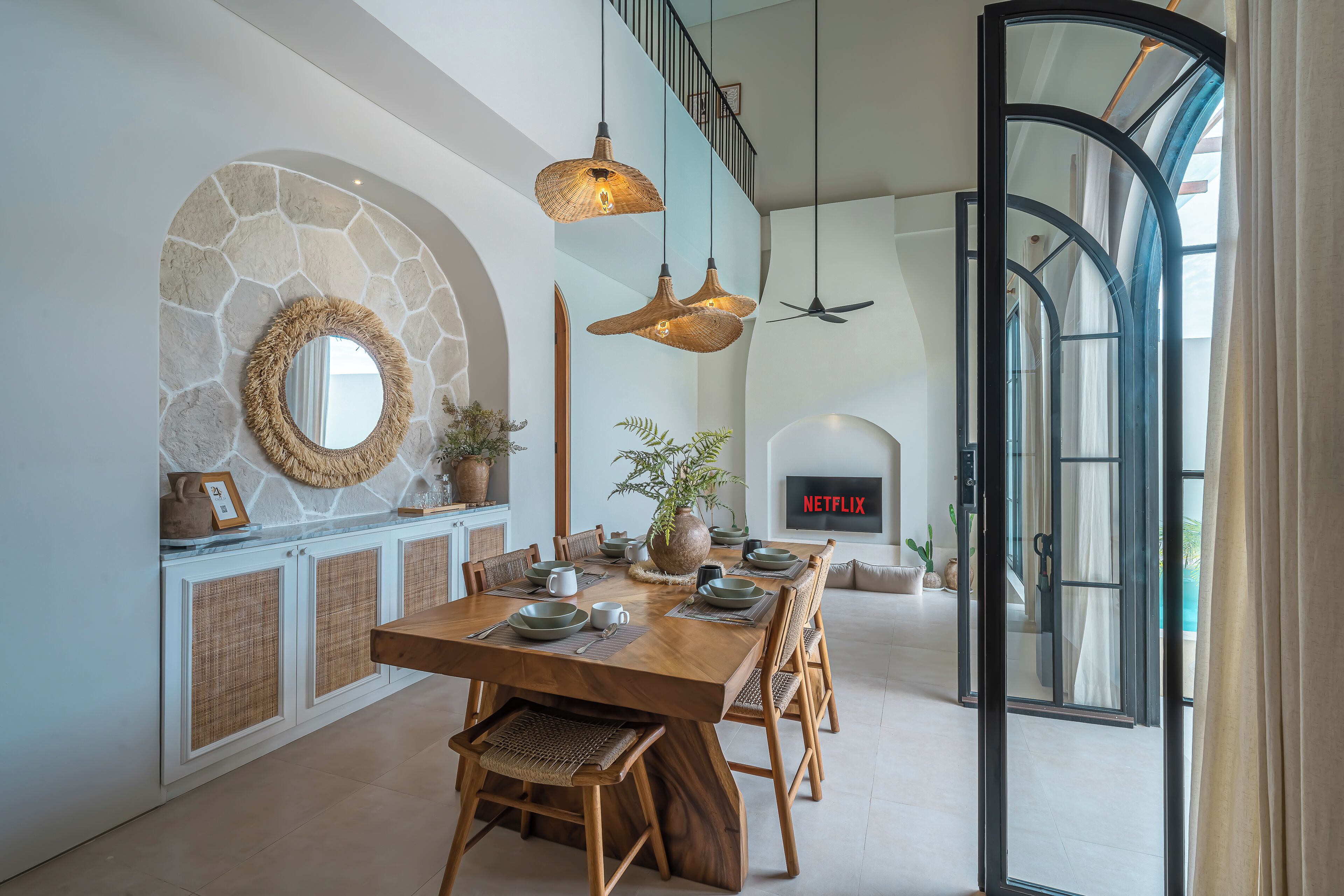 Villa de lujo, 4 habitaciones, patio, vista a la alberca | Escritorio, tabla de planchar con plancha y wifi gratis 