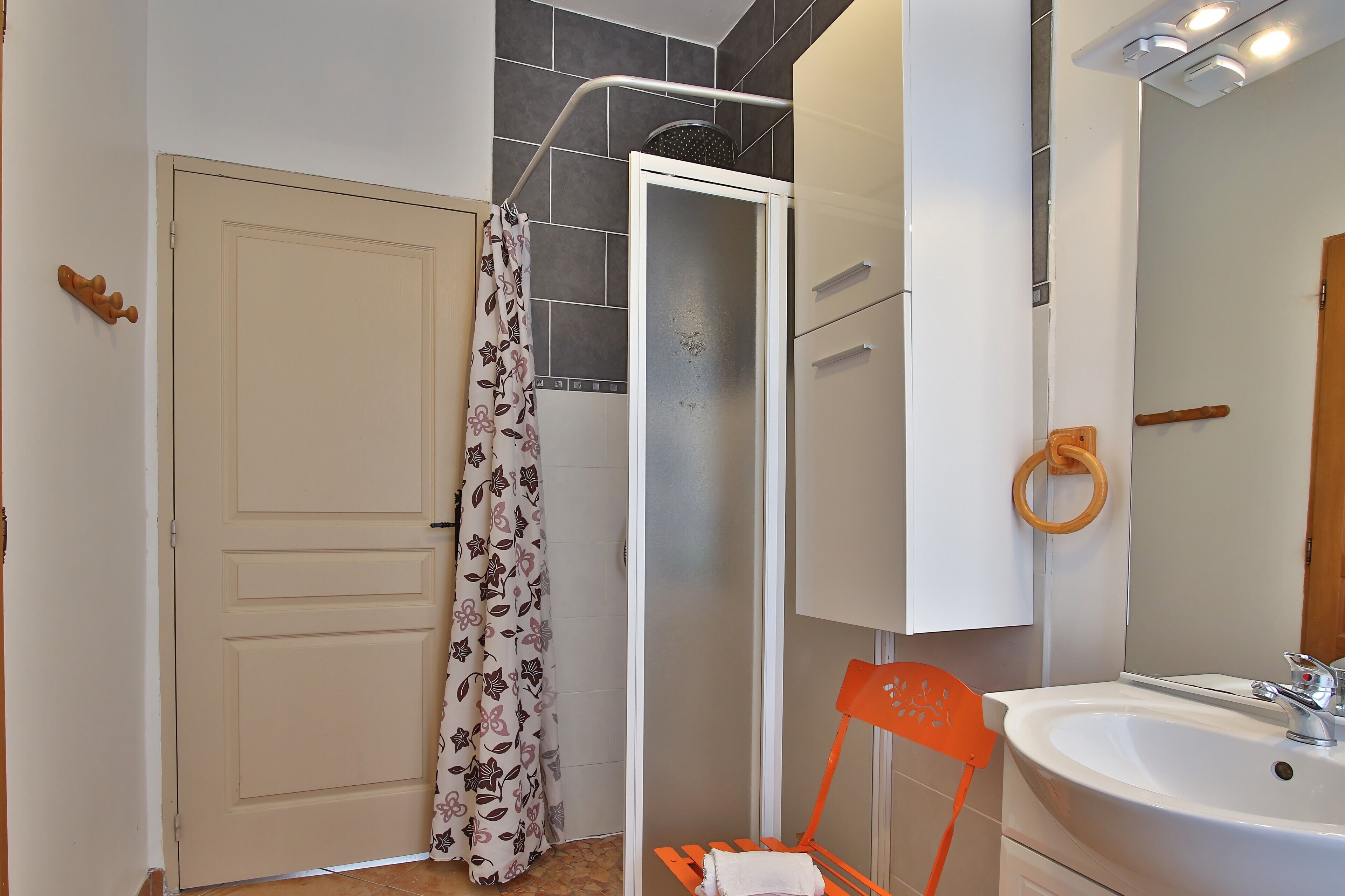 Shower, hair dryer