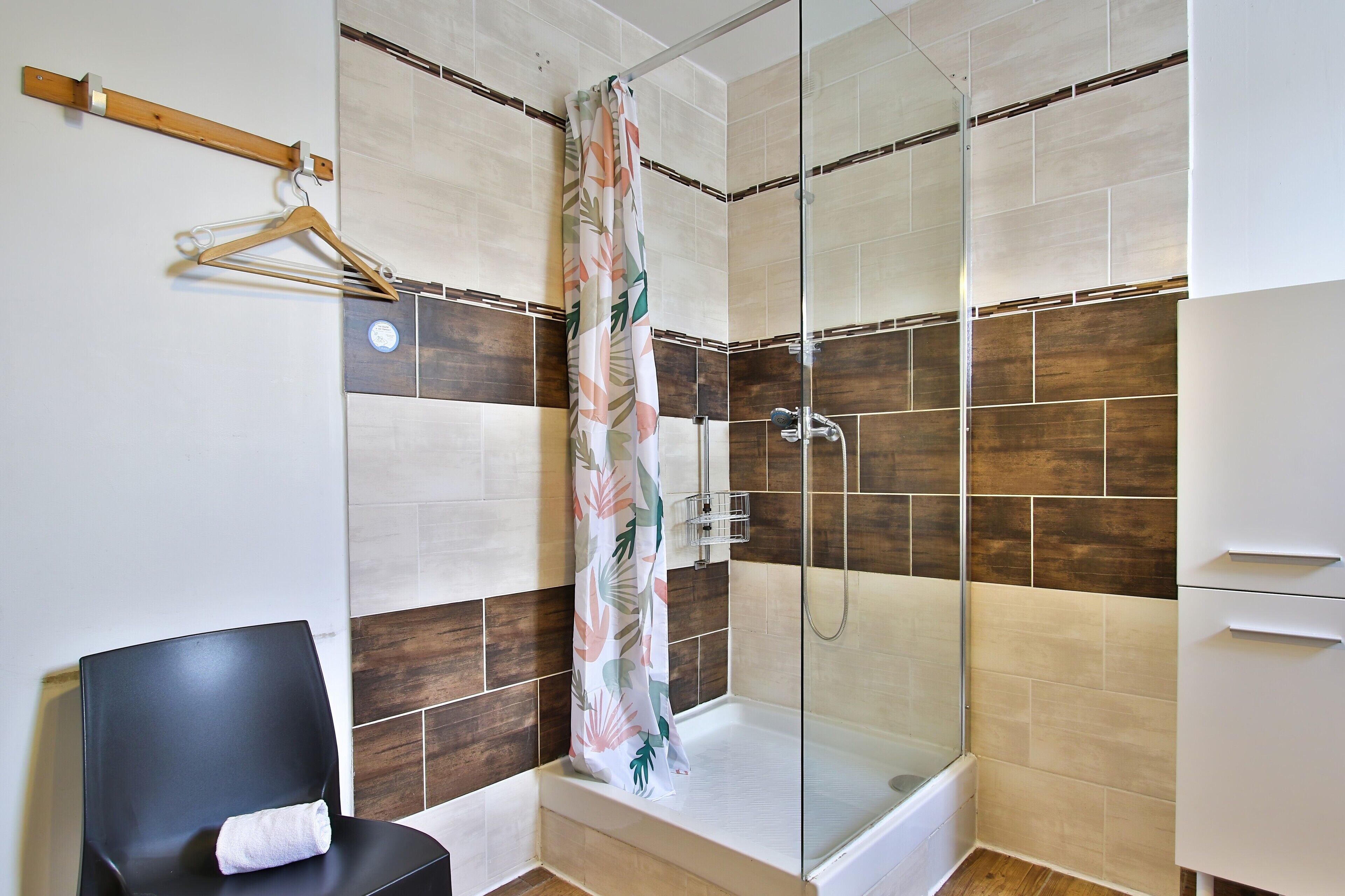 Shower, hair dryer