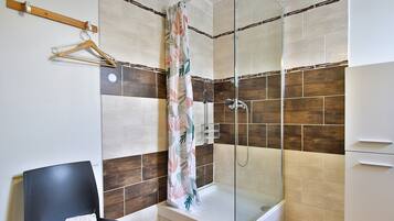 Shower, hair dryer