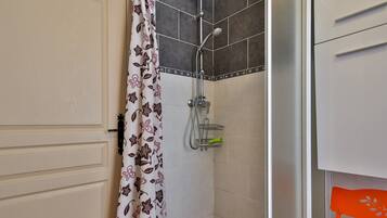 Shower, hair dryer