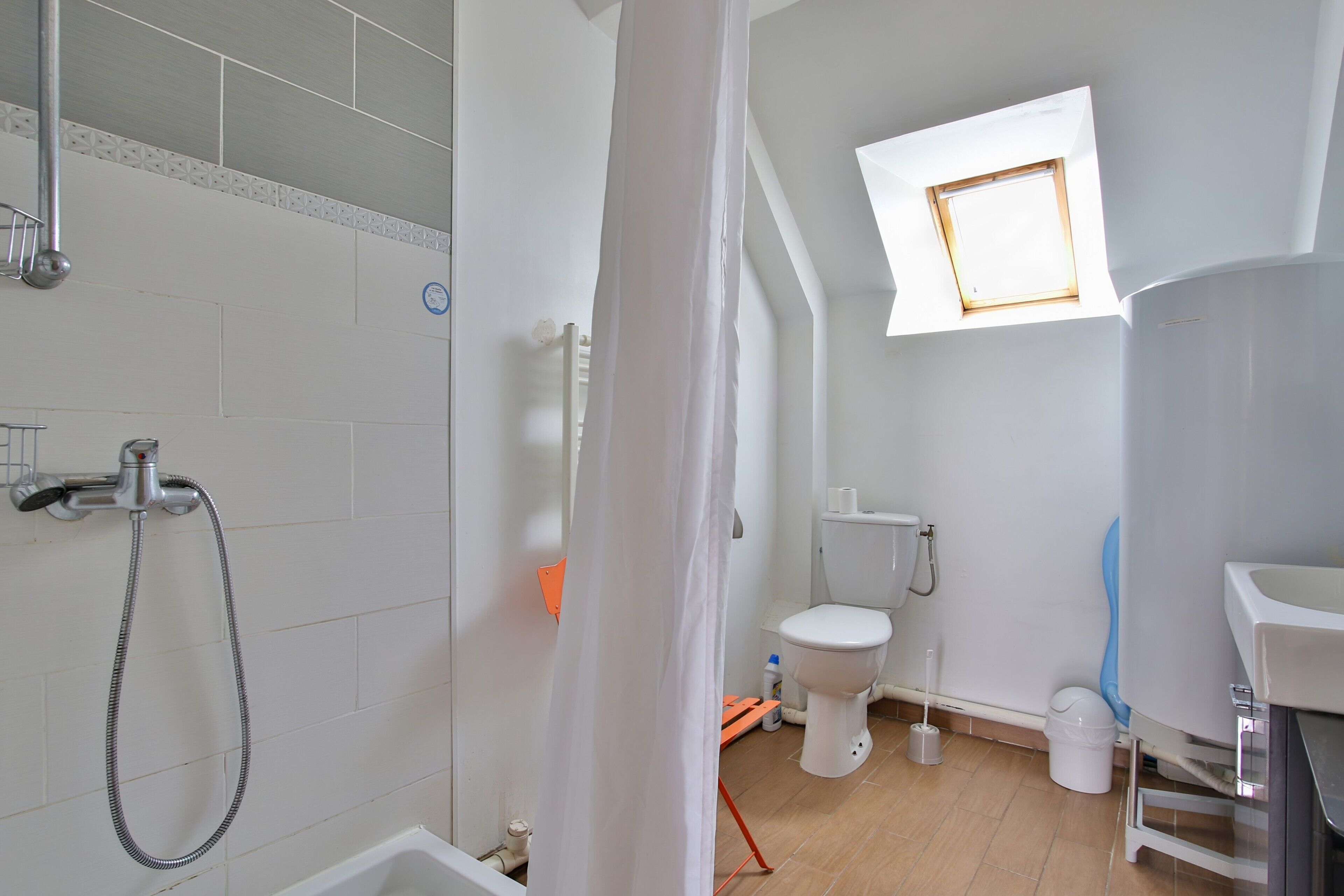 Shower, hair dryer