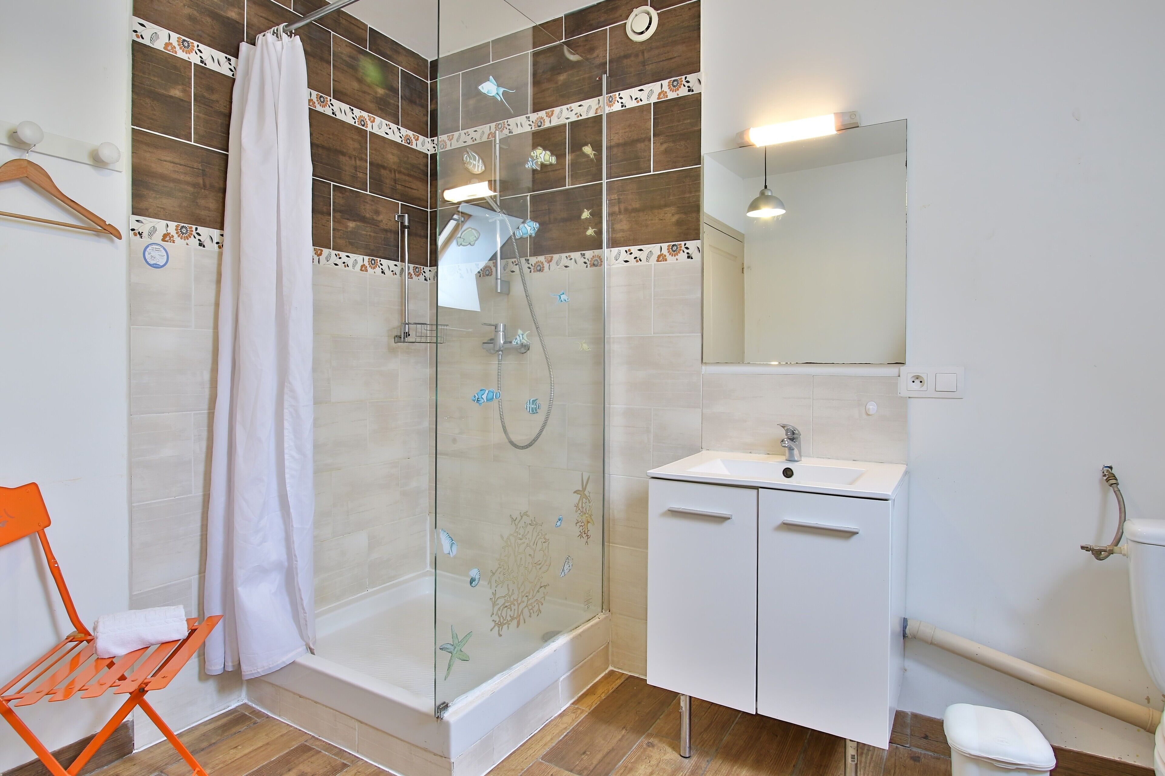 Shower, hair dryer