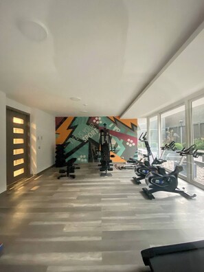 Apartment, 2 Bedrooms, Balcony, City View | Fitness studio - Panoramic View Apartment With Heaters And AC (Santiago)