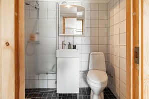 Shower, hair dryer, towels, shampoo - Charming one bedroom apt in Visby (Visby)