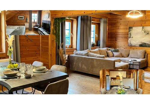 Vinnen Lodge - Gemütliches Holzhaus mit 4 Schlafzi. und 2 Bädern für 9 Personen