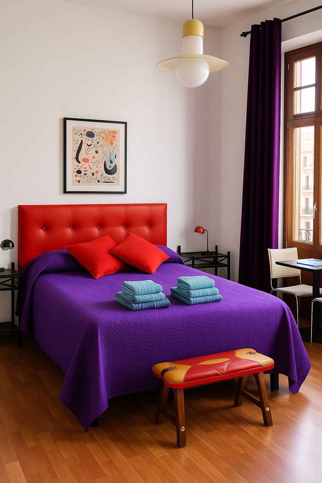 1 slaapkamer, een strijkplank/strijkijzer, wifi, beddengoed