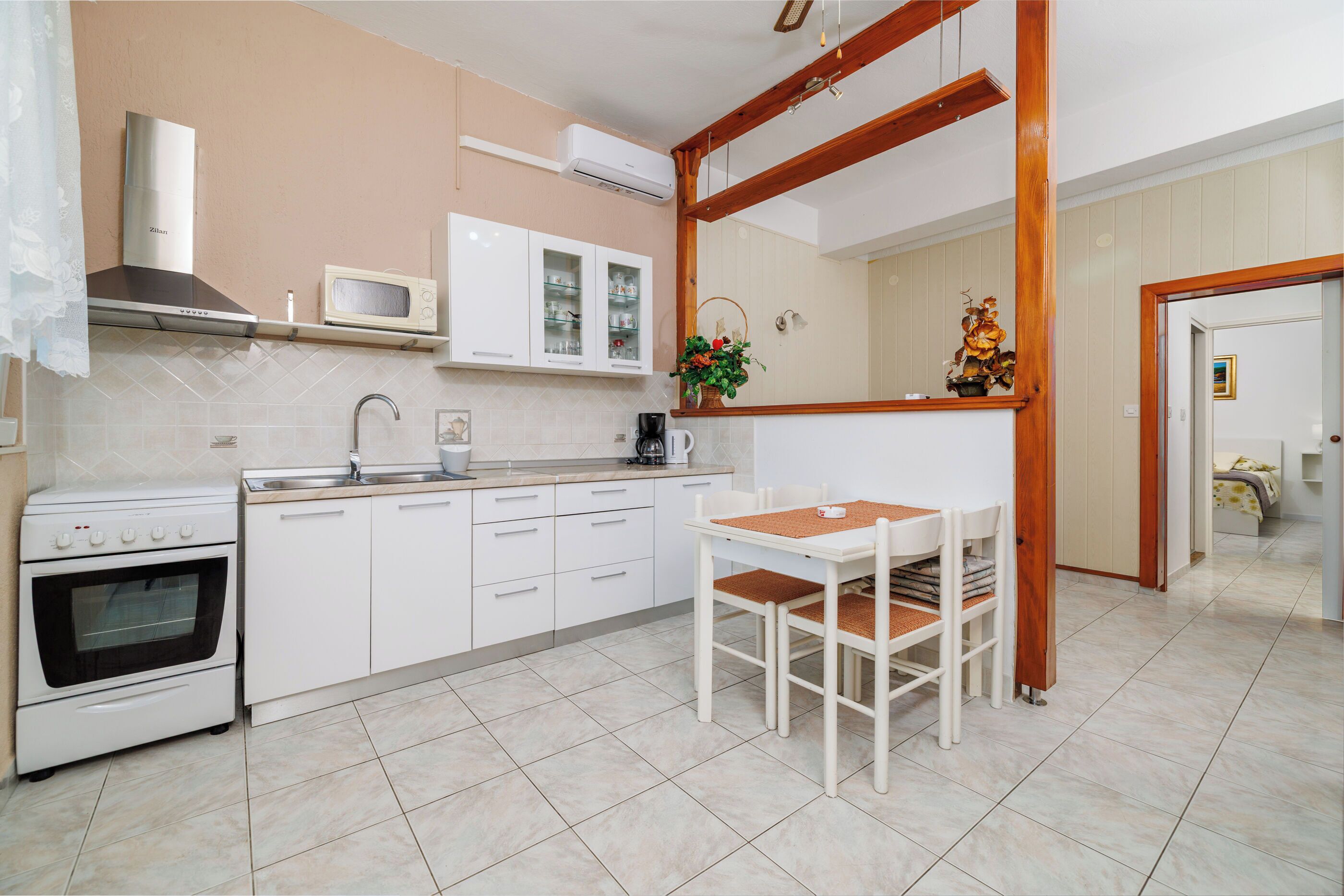 Apartment (A1) | Eigene Küche | Espressomaschine, Kühlschrank, Mikrowelle, Ofen