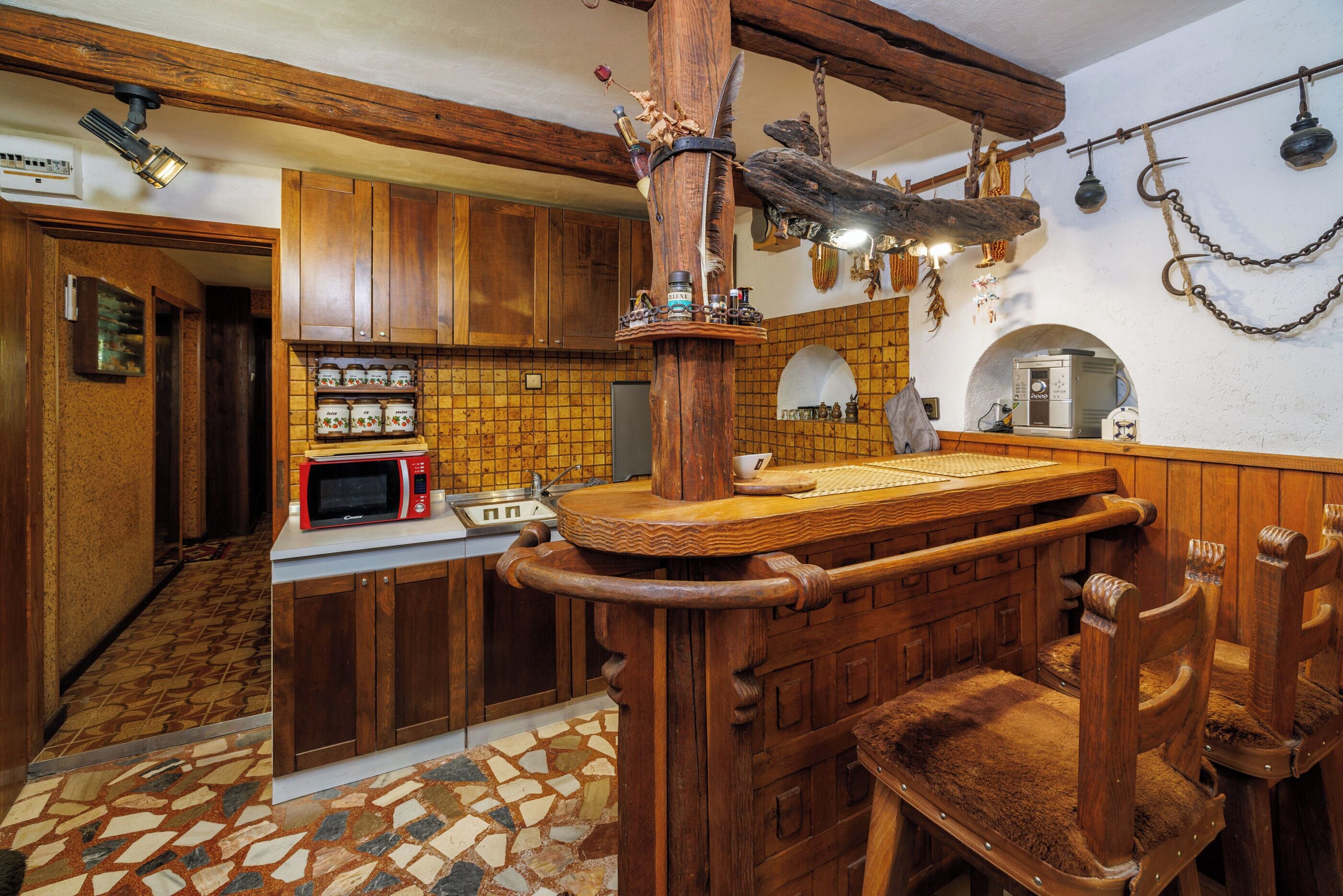 Apartment (A1) | Private kitchen | Espresso maker, fridge, microwave, oven