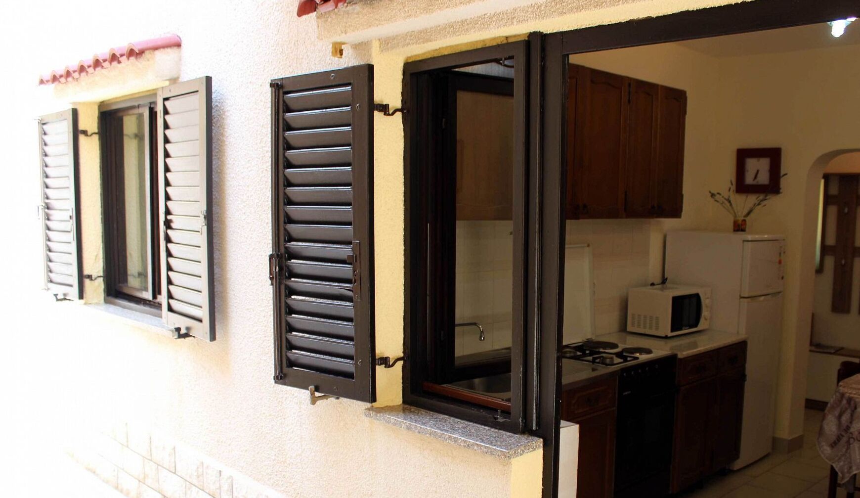 Apartment (A2) | Private kitchen | Fridge, microwave, oven, stovetop