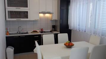 Apartment (A6) | Private kitchen | Fridge, stovetop, espresso maker, electric kettle